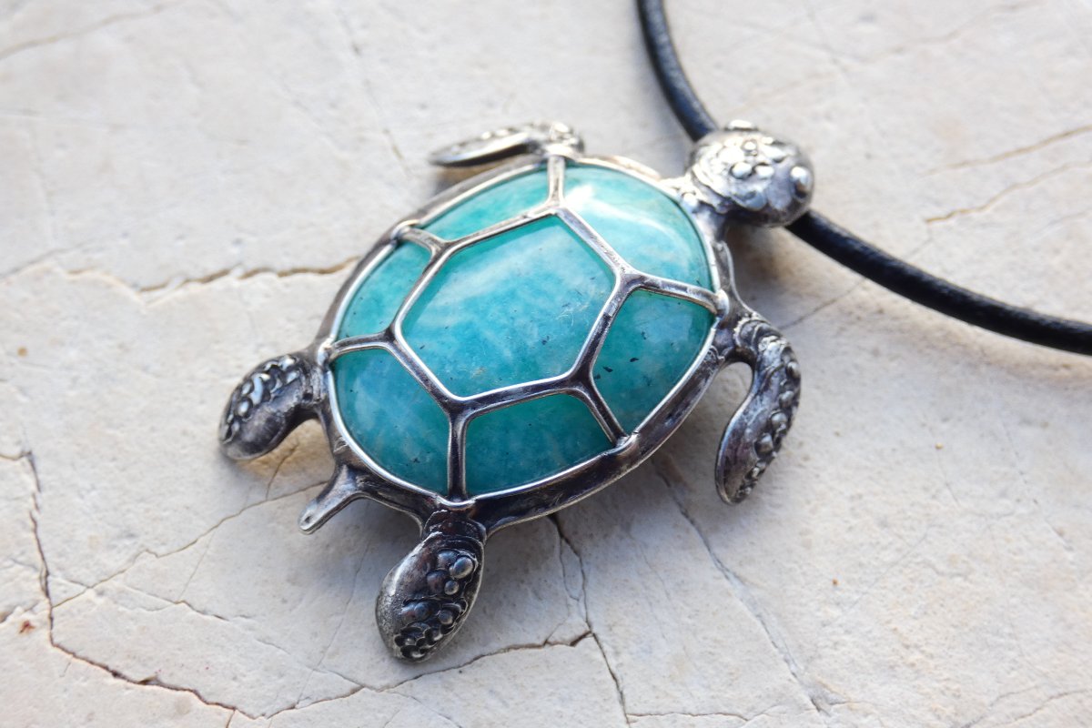 Želvička - náhrdelník s amazonitem