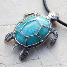 Želvička - náhrdelník s amazonitem