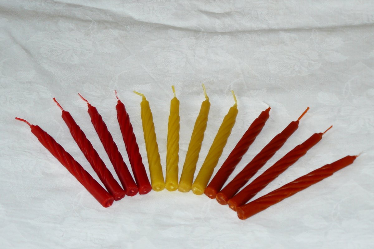 Svíčky andělské zvonění č. 1 - včelí vosk 3 barvy