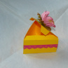 Dárkvoé skládací krabičky dort žlutá, růžová 6ks 