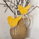 Ptáčci velký a malý - Jarní dekorace ve žluté