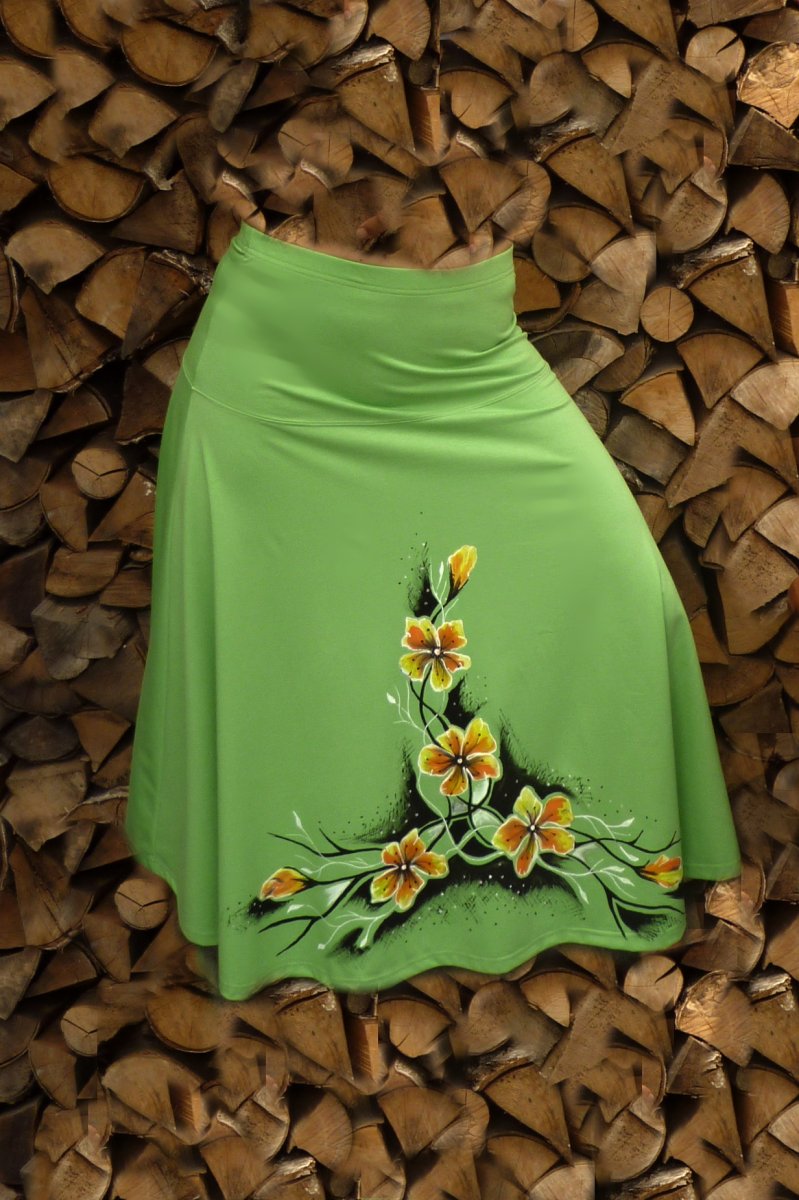 Sukně  zelená louka...