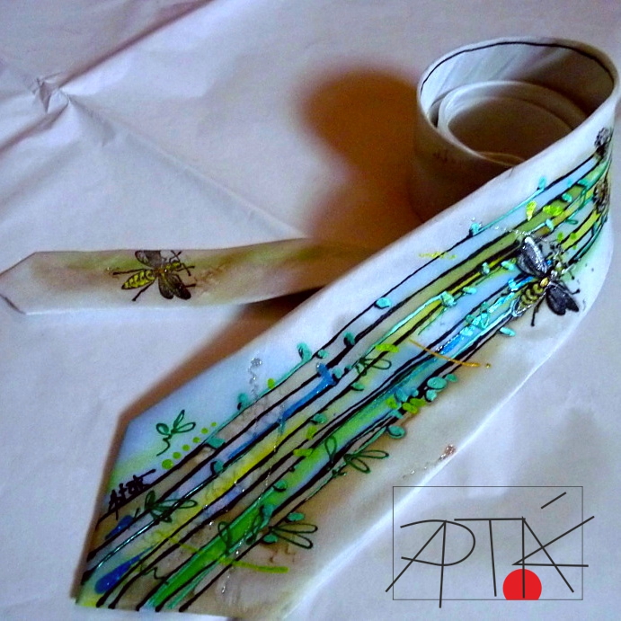 Hedvábná KRAVATA, "HMYZí"