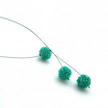 Zelená odrátkovaná - náhrdelník