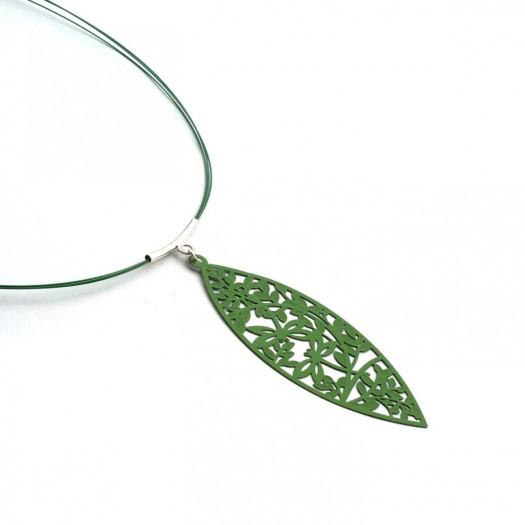 Zelené vážky - náhrdelník