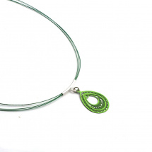 Zelená kapka - náhrdelník