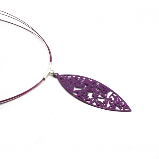 Růžovofialové vážky - náhrdelník