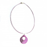 Růžovofialový kroužek - náhrdelník