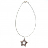 Perleťový náhrdelník - stříbrnošedofialová hvězda