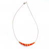 Oranžové perličky - náhrdelník - střed
