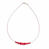 Červené perličky - náhrdelník - střed