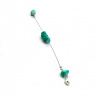 Smaragdové perleťové zlomky - jednoduchý náramek