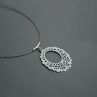 Květinový kruh bílý - náhrdelník