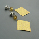 Lehoučké ve zlaté - klipsové náušnice