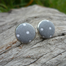 Náušnice Buttonky Gray Dots