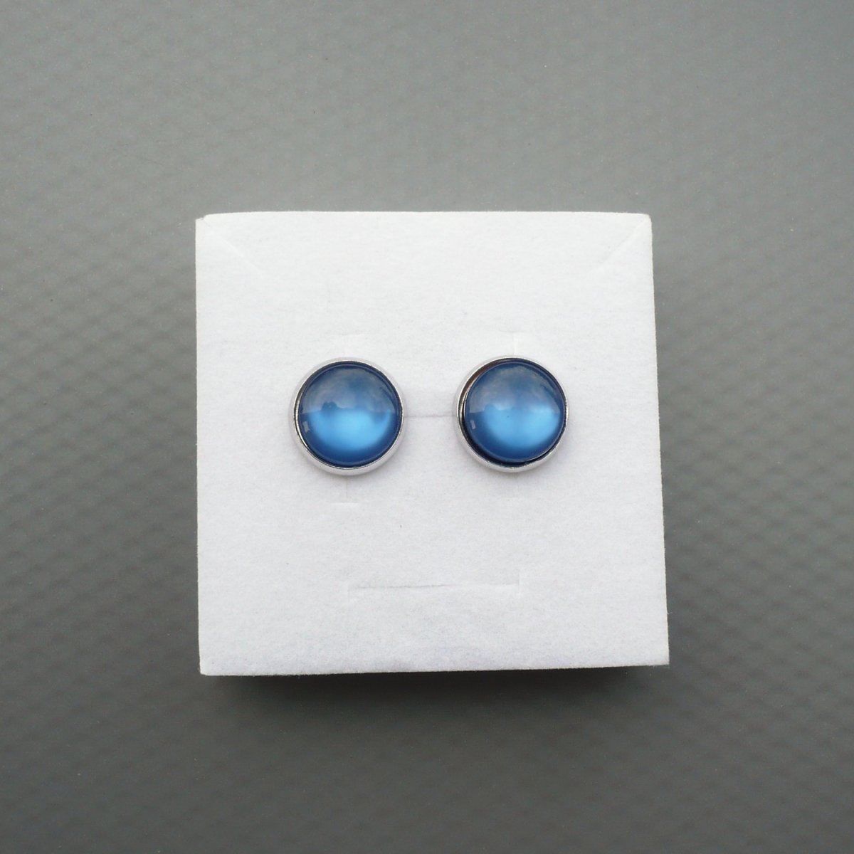 Modré perleťové klipsy