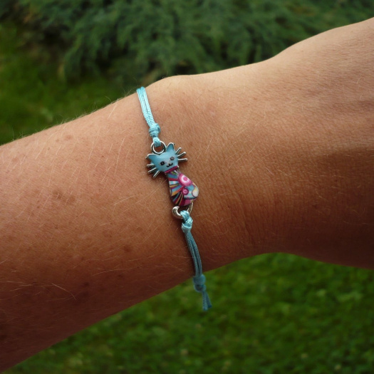 Náramek dětský stahovací světle modrý -malá čičí