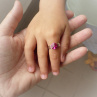 Fuchsia Swarovski dětský prstýnek antialergický