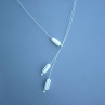 Bílý jednoduchý náhrdelník - malé oválky