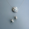 Jednoduchý náhrdelník ve stříbrné - placka