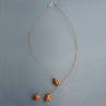 Jednoduchý náhrdelník oranžový kropenatý