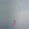 Jednoduchý růžový mourovaný náhrdelník