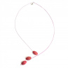 Jednoduchý růžový náhrdelník - lososová