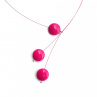 Jednoduchý růžový náhrdelník - lentilky