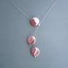 Jednoduchý světle růžový náhrdelník - lososová