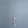 Jednoduchý světle růžový náhrdelník - lososová