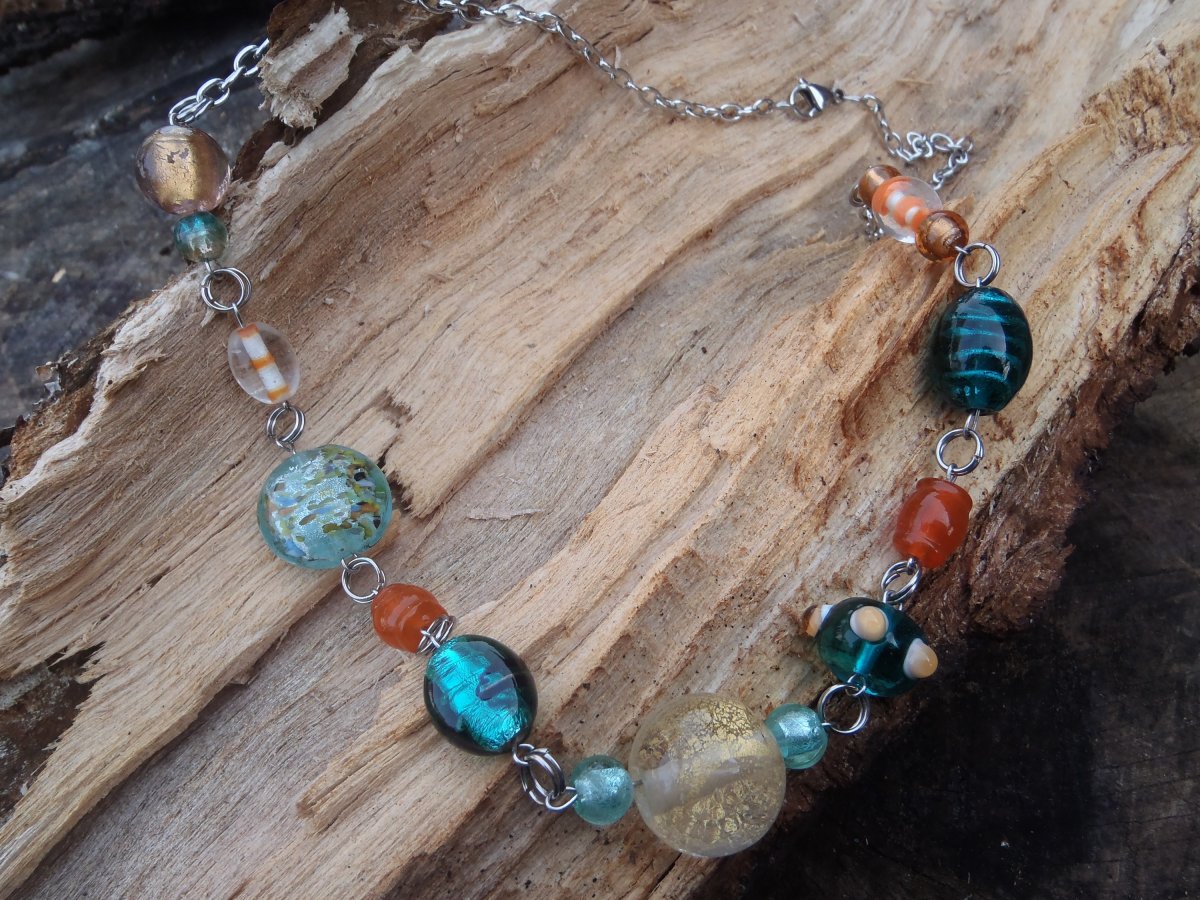 zelenooranžový - vinutky + nerez