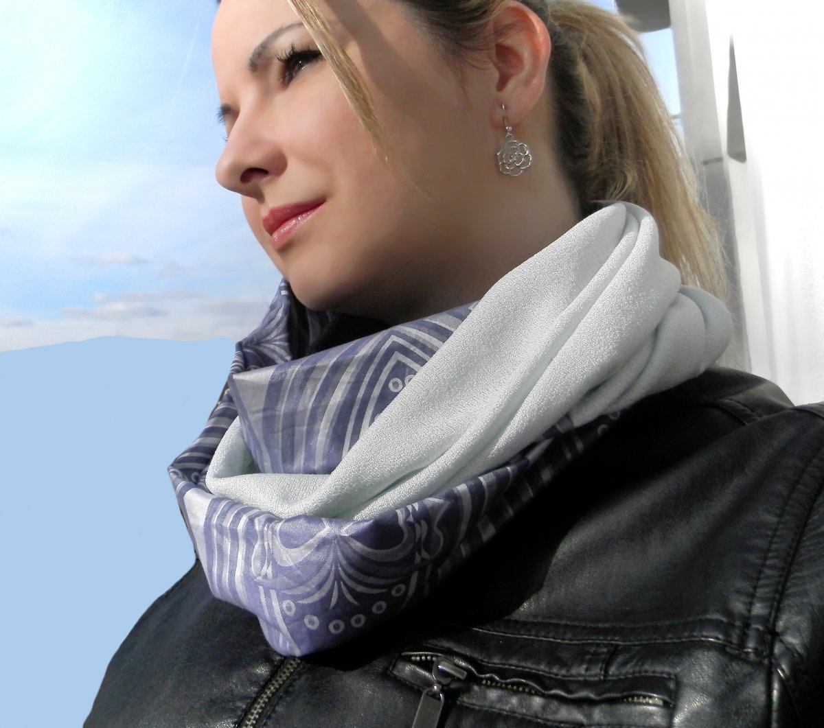 nákrčník,tunel ornamenty a pletenina