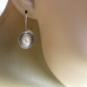 Naušnice -  říční perla v nerezu