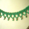 Zelený plesový náhrdelník - chir. ocel