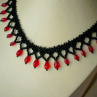 Černý plesový náhrdelník - chir. ocel