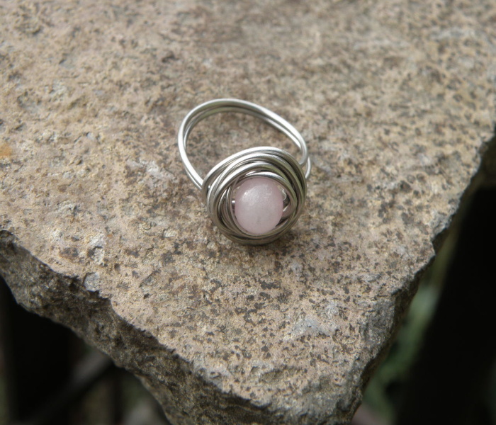 Prsten - mini růženín v nerezu