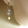 Naušnice- spirálky s perličkami