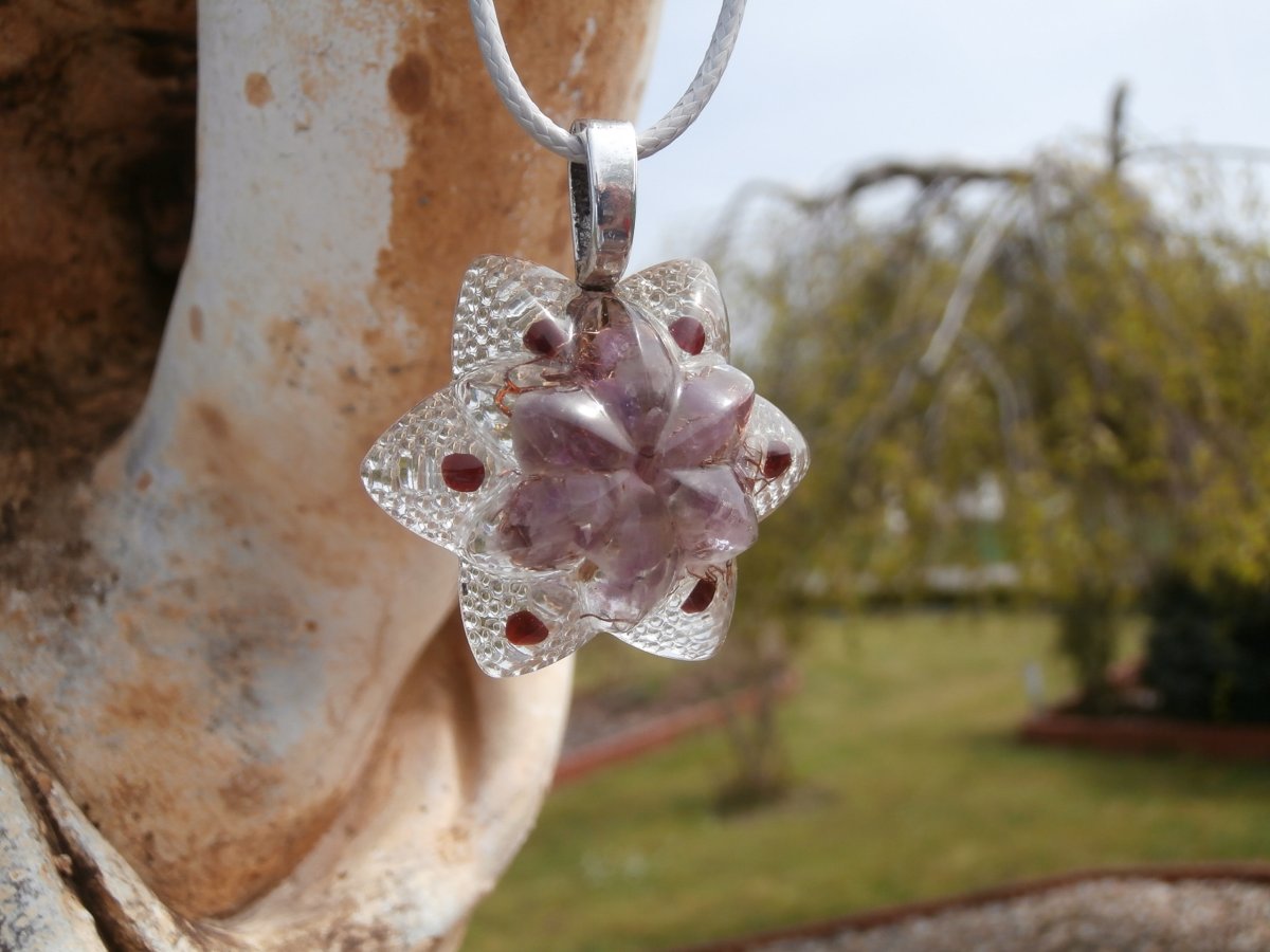 Ametystový *Květ lotosu* pro Meditaci