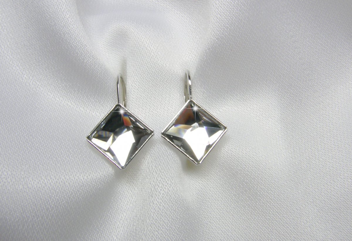 SWAROVSKI ELEMENTS náušnice  Chessboard  