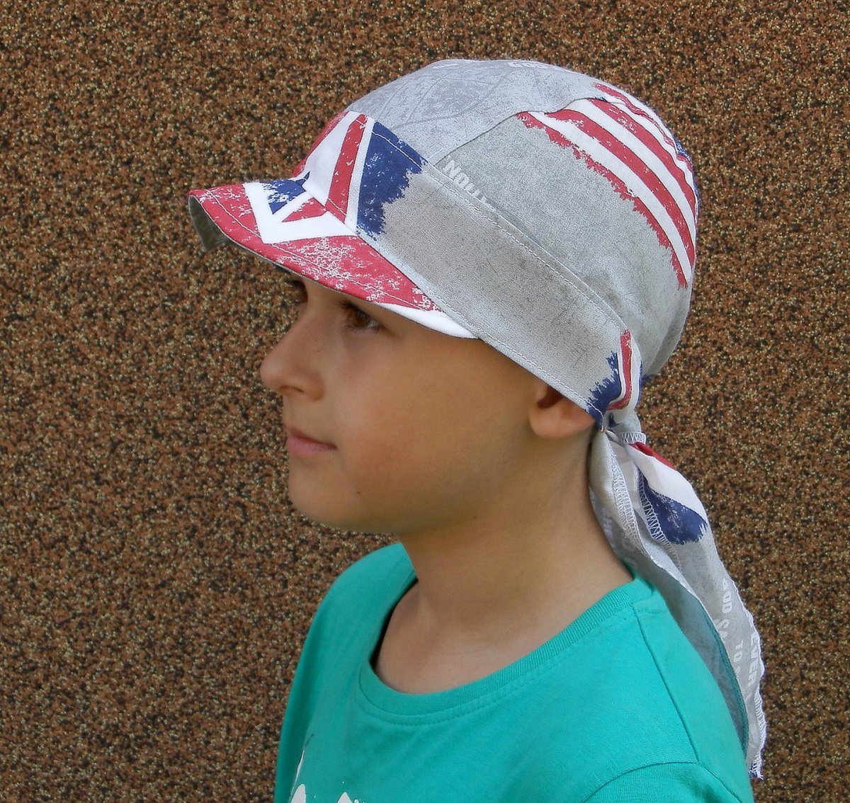 letní dětská pirátka s kšiltem vlajky