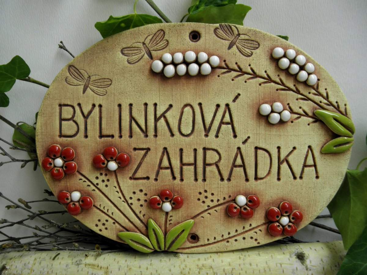 Cedulka do bylinkové zahrádky