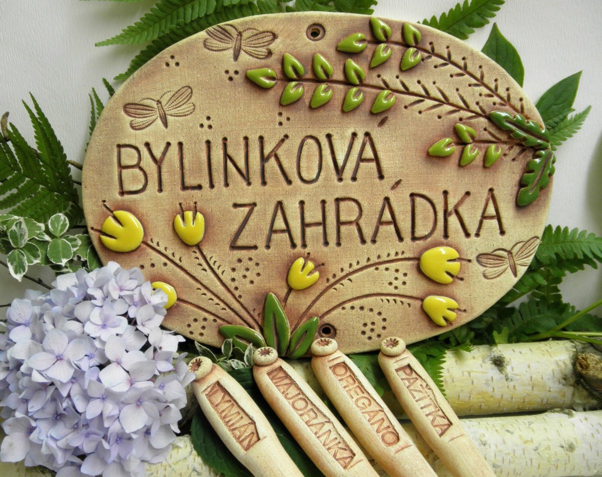 Cedulka do bylinkové zahrádky
