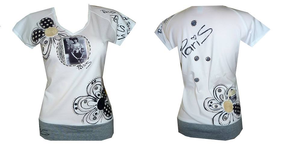 PAŘÍŽ KYTKA - tričko dámské