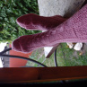 Růžové vlněné ponožky