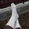 Smetanové vlněné ponožky