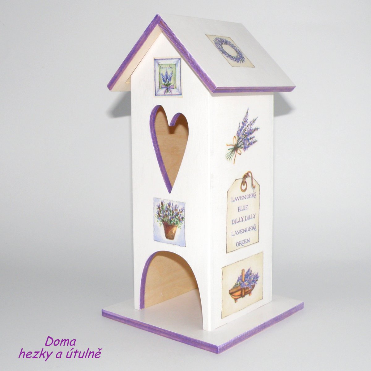 Domeček na čajové sáčky Levandule