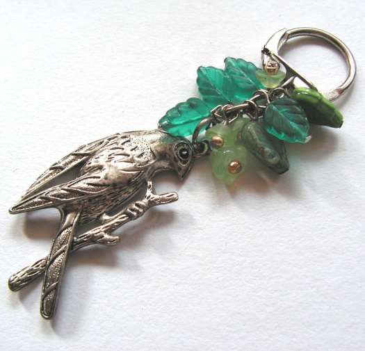 Přívěsek na klíče s papouškem