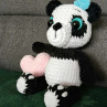 Muchlací medvídek panda s mašličkou