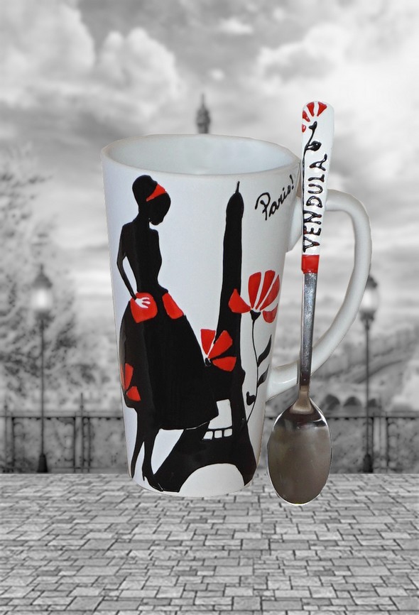 Hrnek dlouhý - vášnivá Paříž