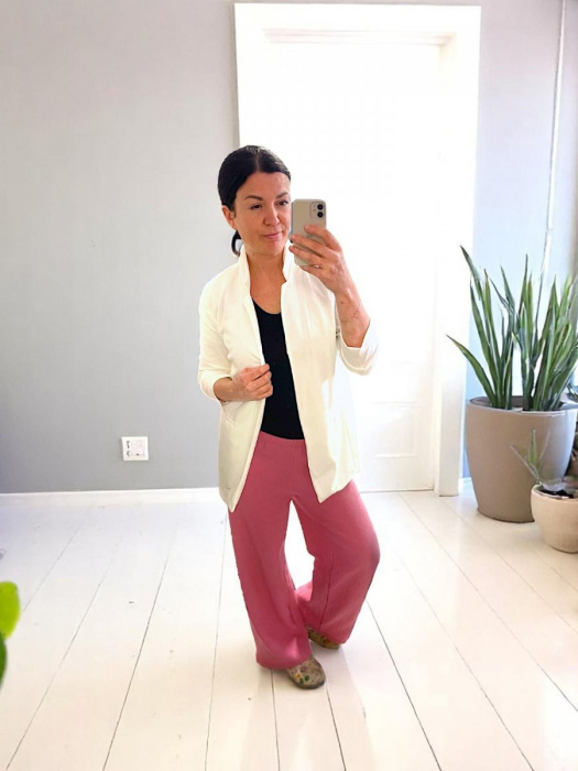Dámské mušelinové kalhoty Pink